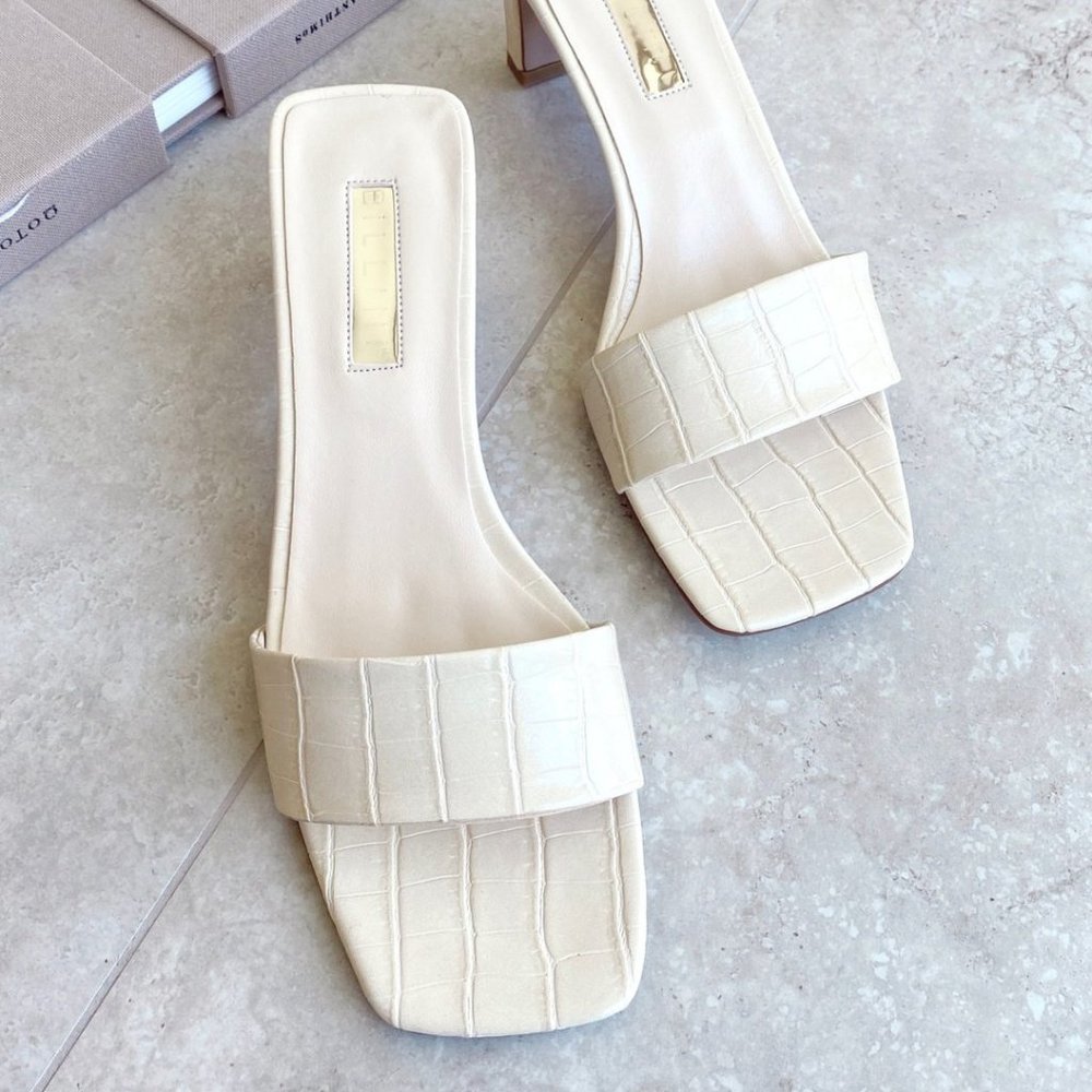 BillyJ Gaze Mule - Vanilla Croc Size 9